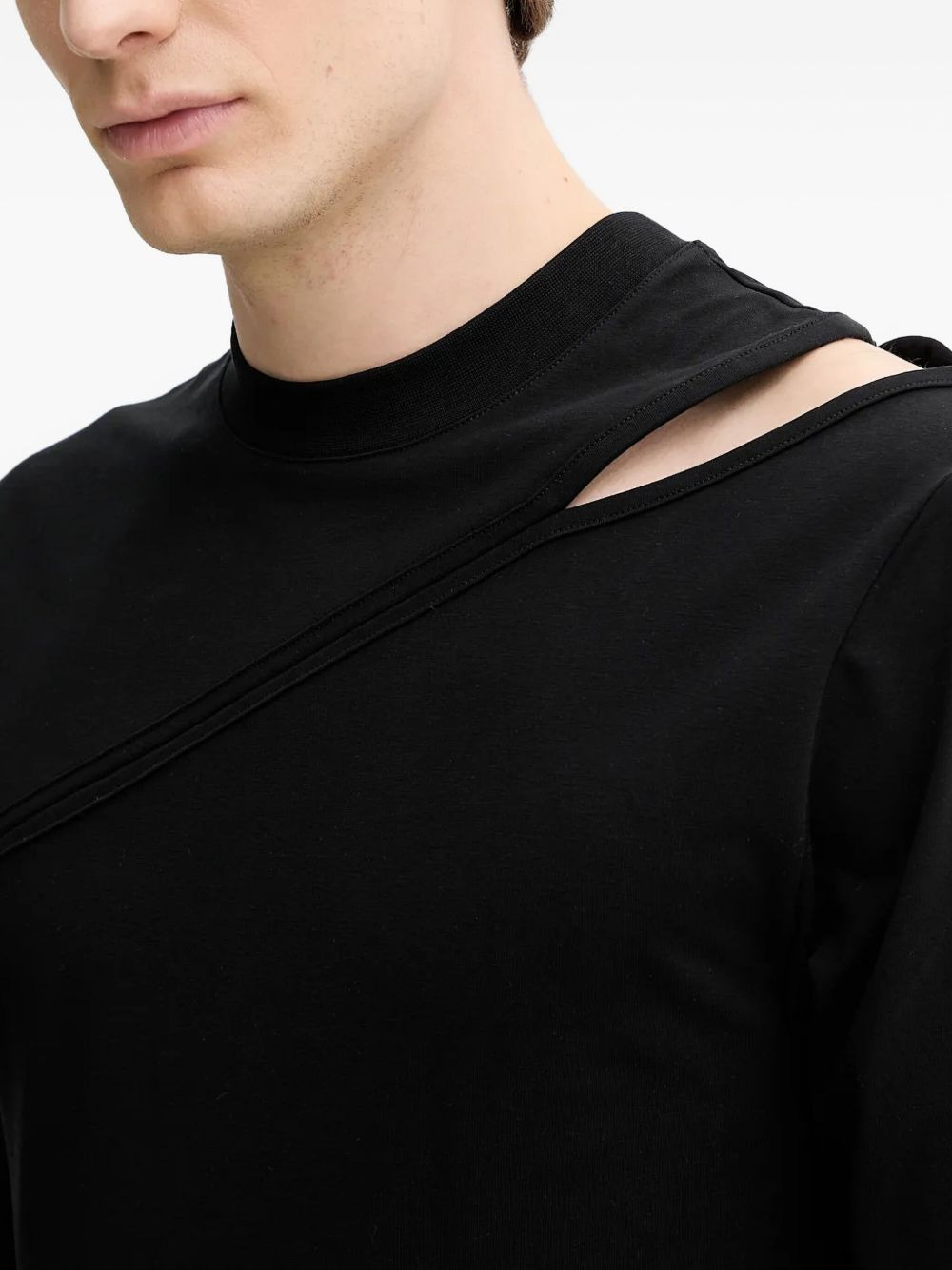 cut-out long-sleeve T-shirt - 4