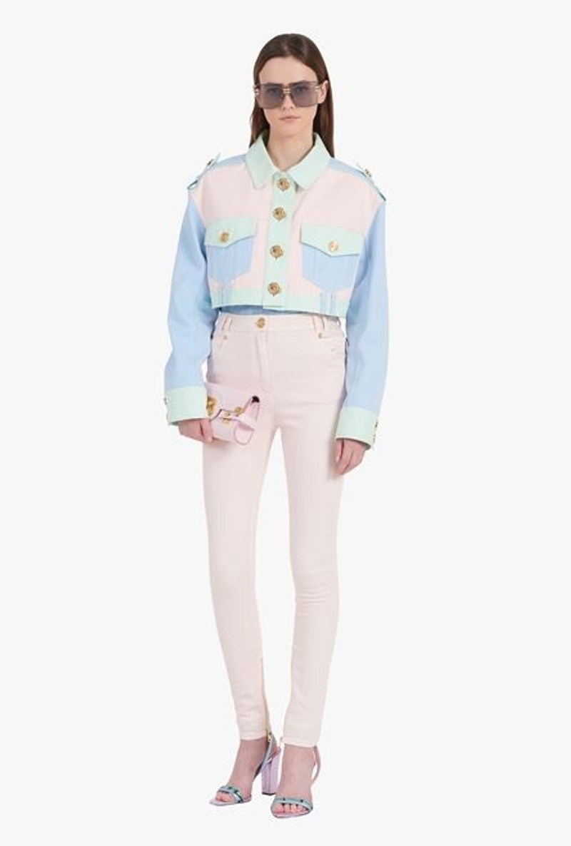 Balmain Pale pink skinny cut jeans outlook