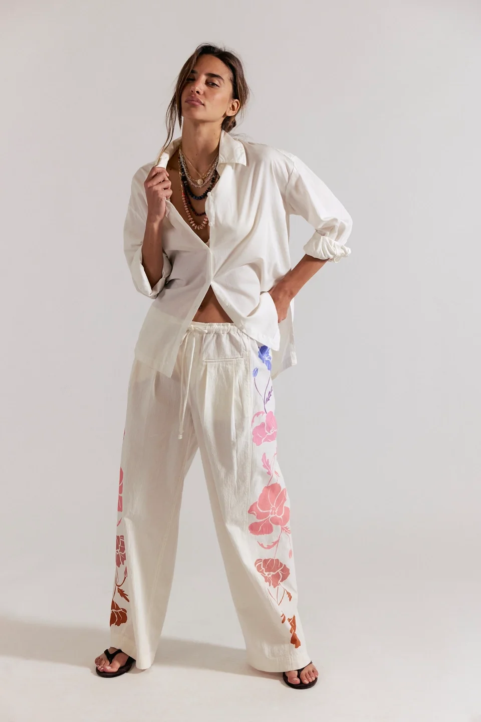 Hudson Canyon Side Printed Pull-On Pants - 1