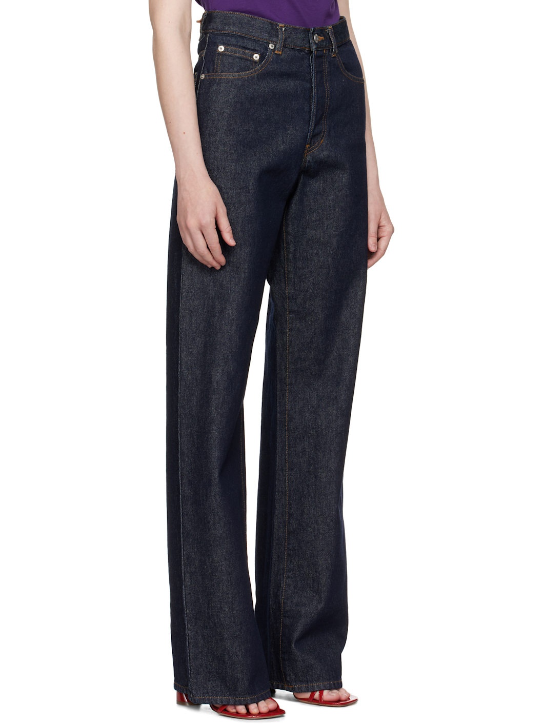 Navy Straight Jeans - 2