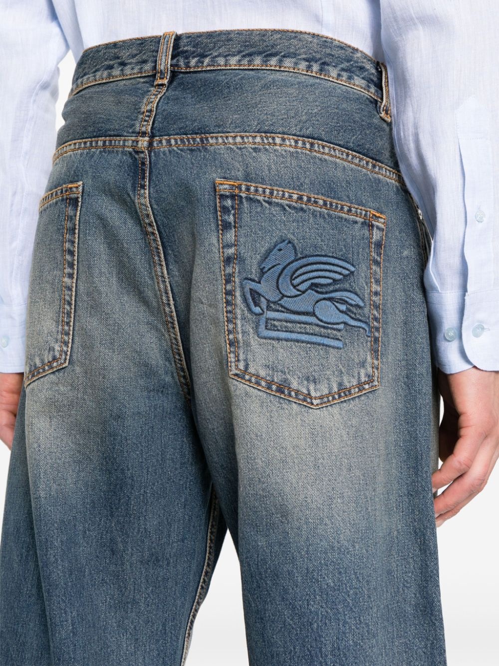 mid-rise wide-leg jeans - 5