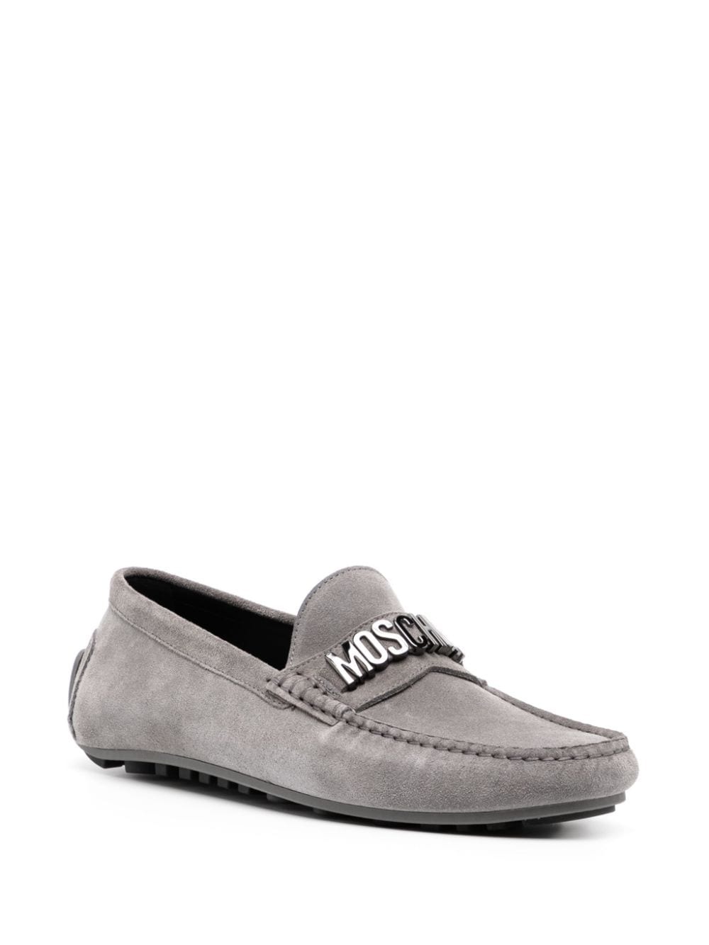 logo-plaque detail loafers - 2