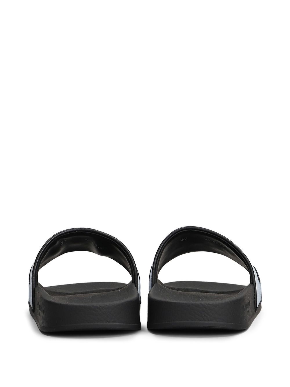logo-embroidered flat sandals - 3