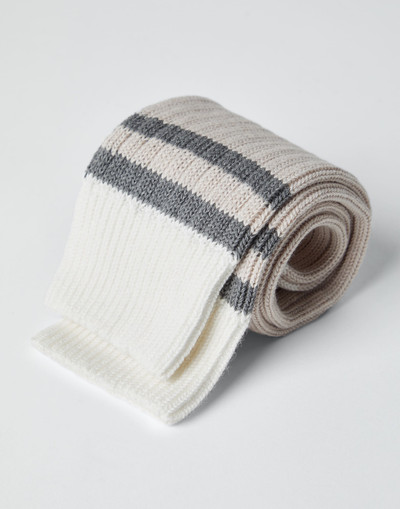 Brunello Cucinelli Cotton socks with stripes outlook