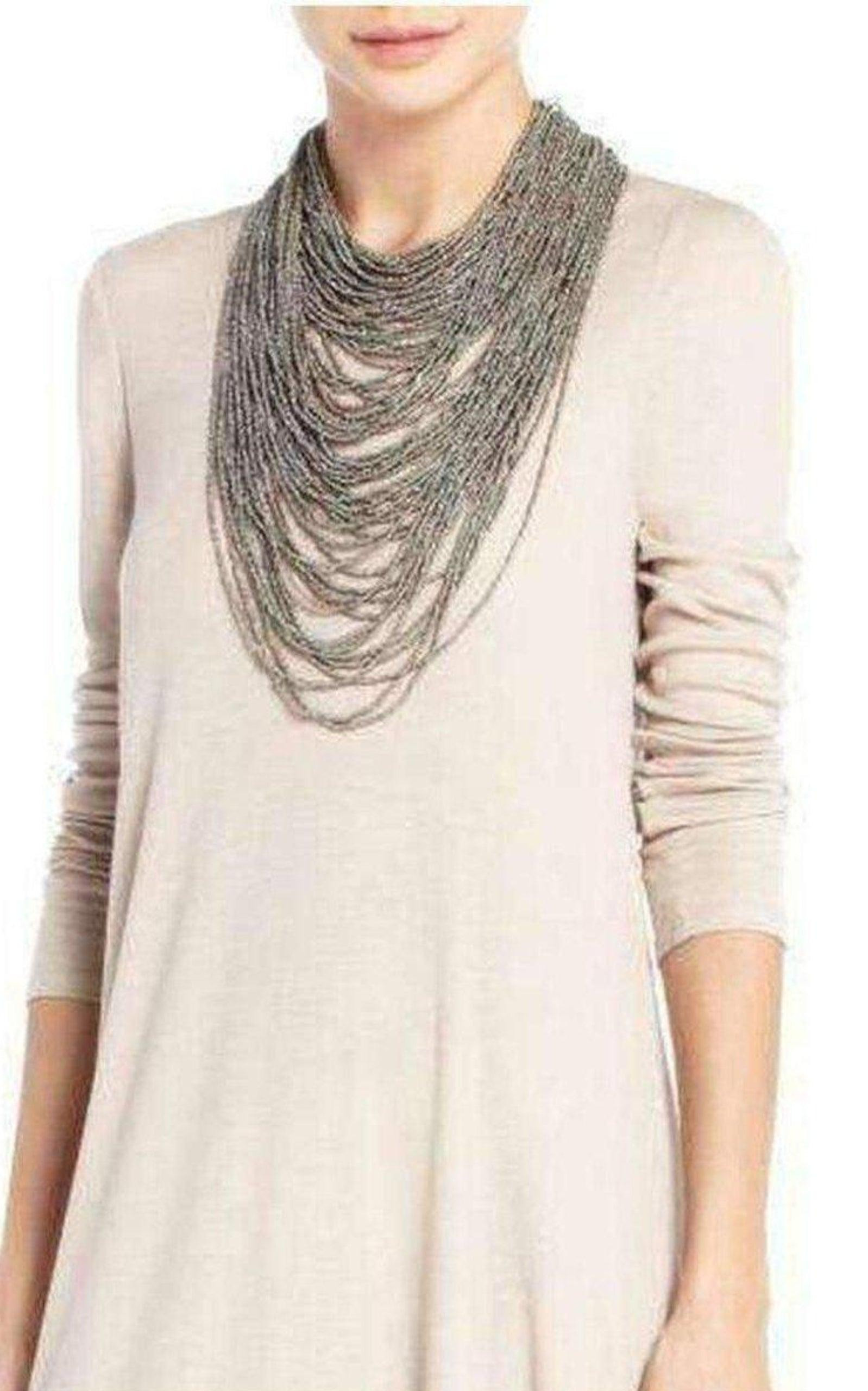 BCBGMAXAZRIA - Hematit Seed Bead Necklace - 2