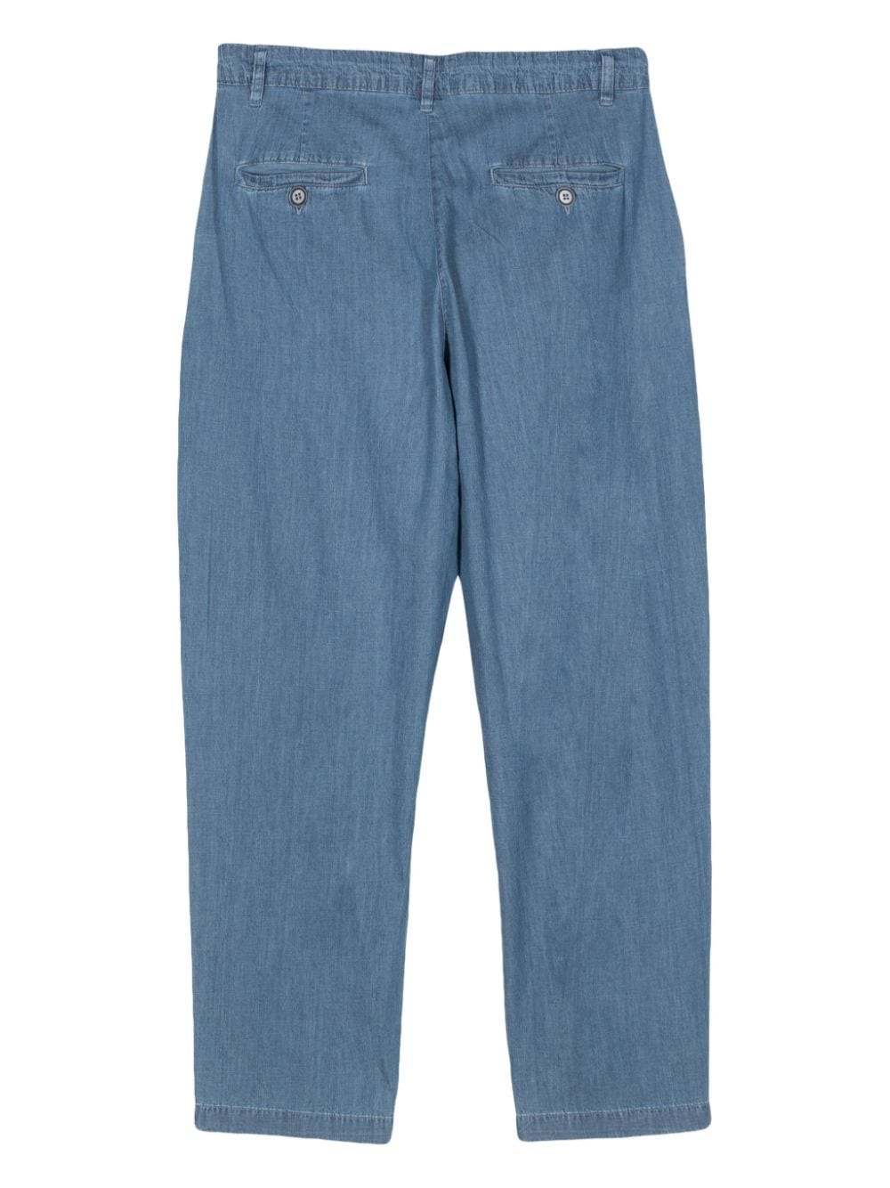 chambray tapered trousers - 2