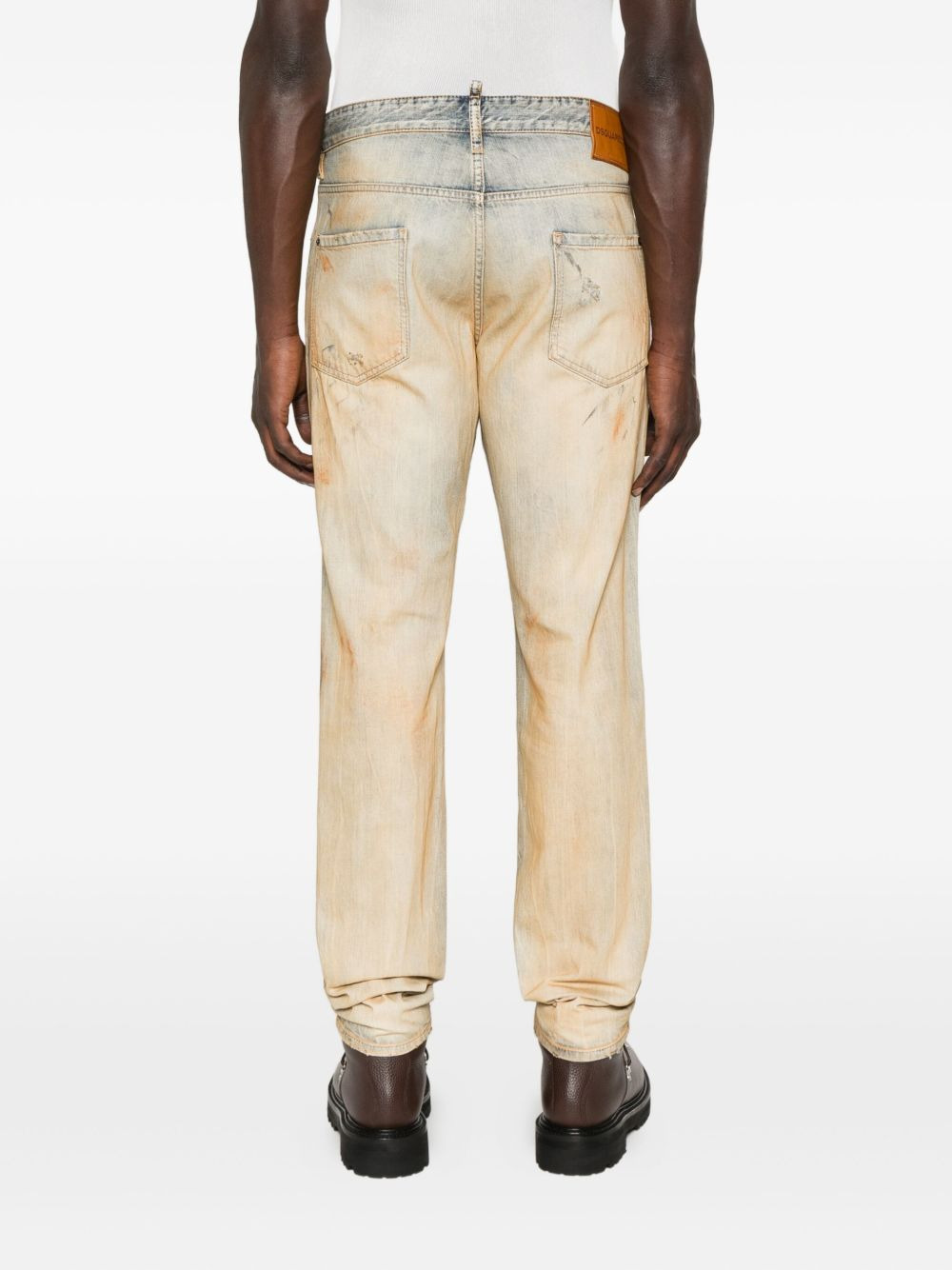 Cool Guy faded-effect paint-splatter jeans - 4
