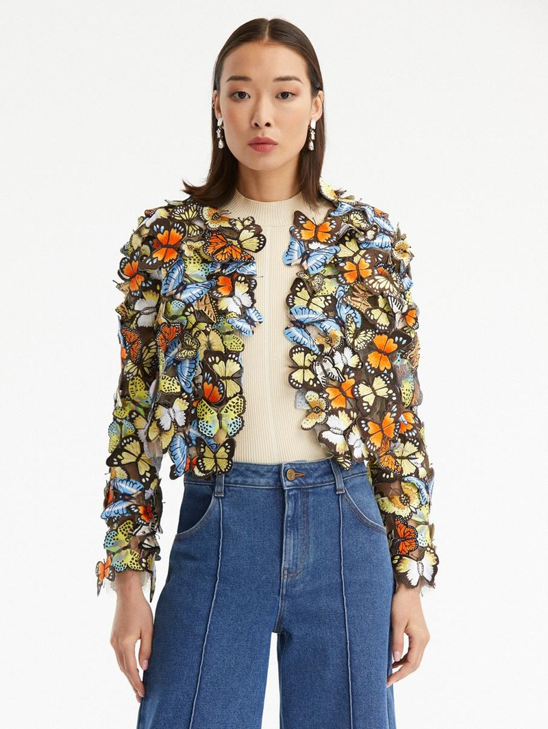 THREADWORK BUTTERFLY EMBROIDERED JACKET 2
