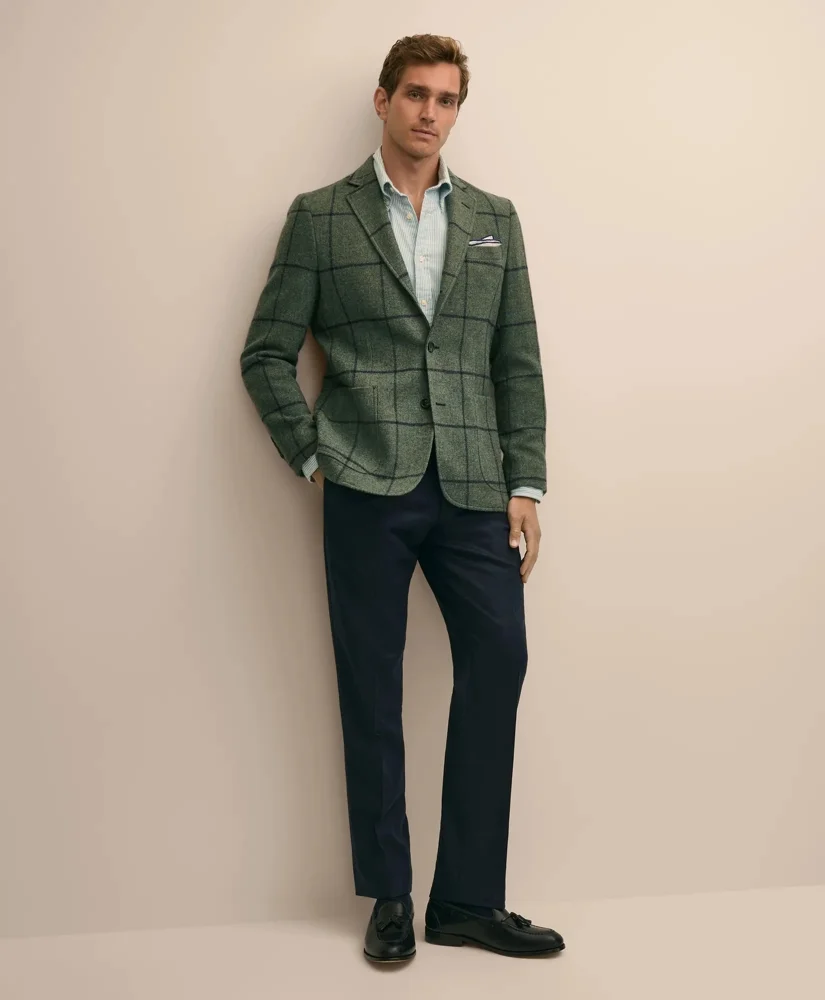Classic Fit Wool Flannel Dress Pants - 1
