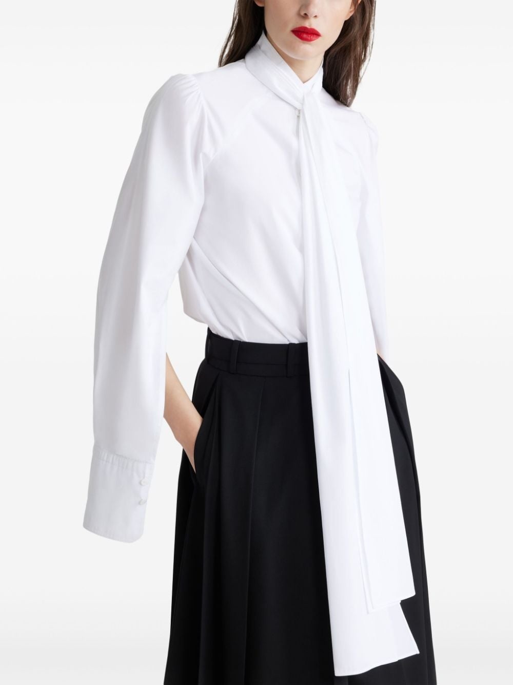 Lavallière organic-cotton blouse - 4