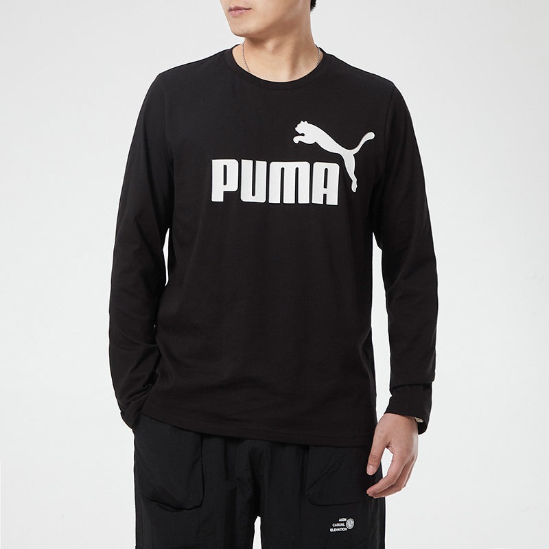 PUMA Big Logo Fleece Crew Neck Sweater 'Black' 532561-01 - 2