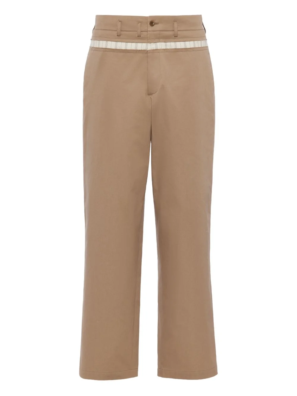 checked waistband regular trousers - 1