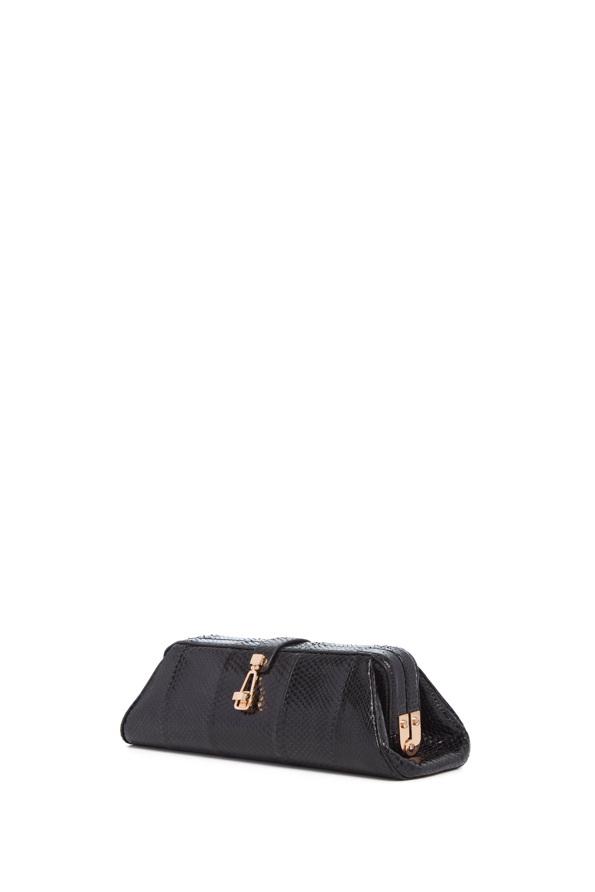 Paola Clutch in Black Snakeskin - 4