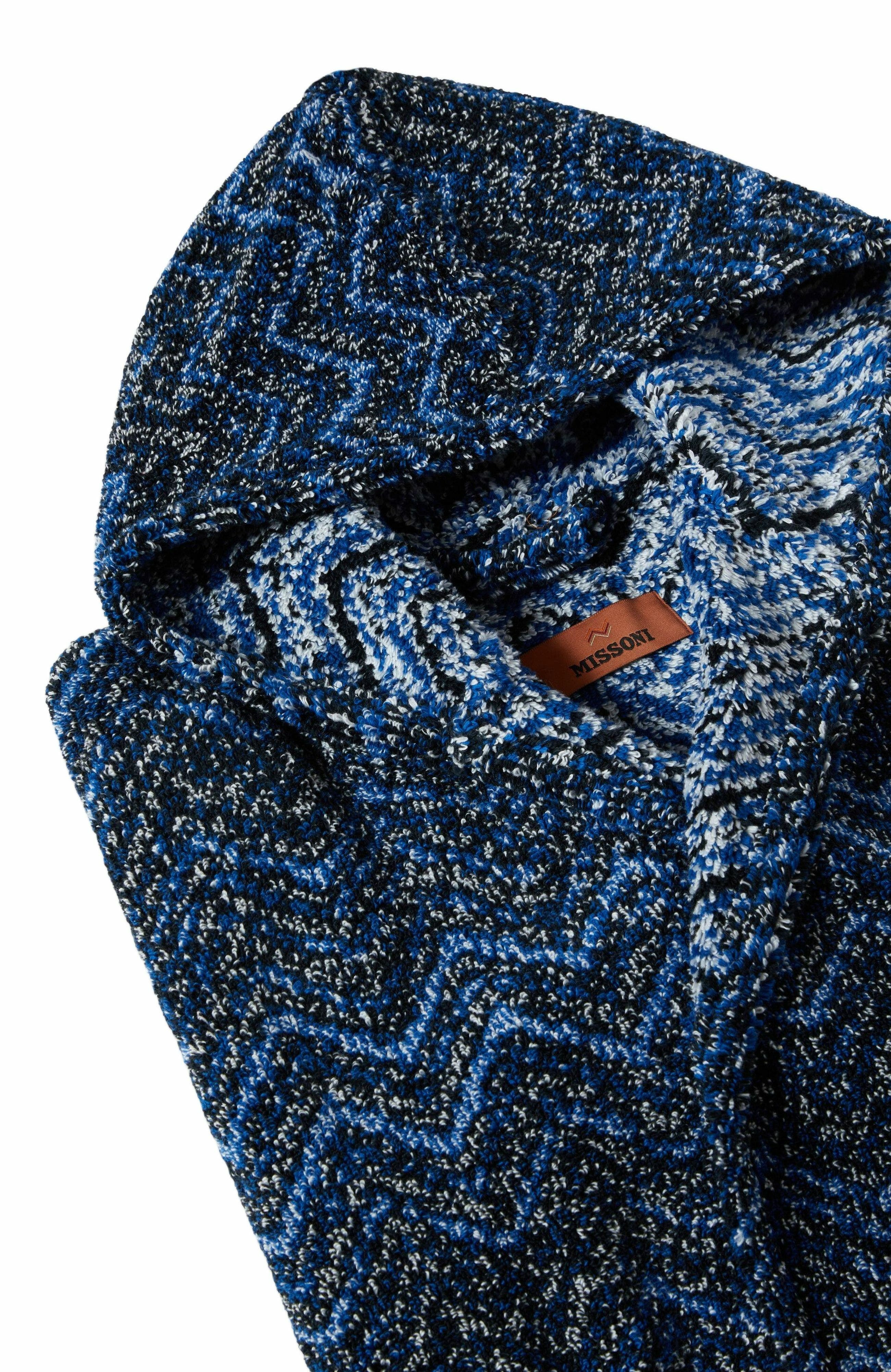 Missoni Home Azul Cotton Terry Chevron Bathrobe in Blue at Nordstrom - 3