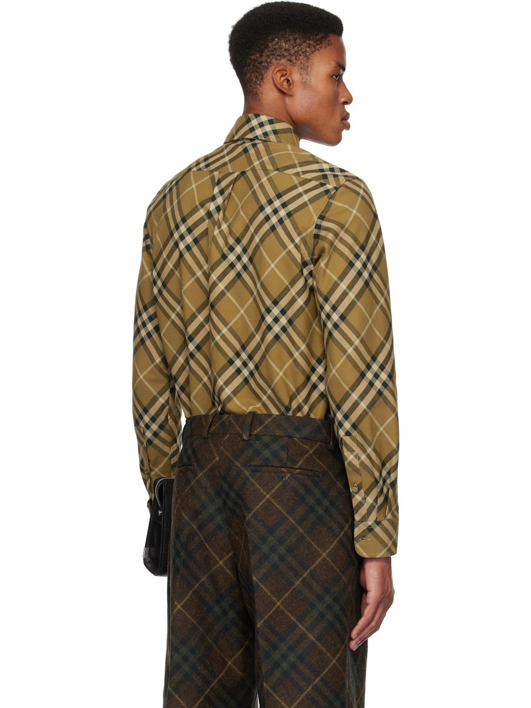 Khaki Check Cotton Shirt - 3