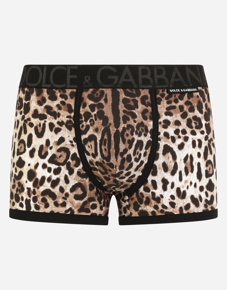 Leopard-print two-way stretch cotton boxers - 1