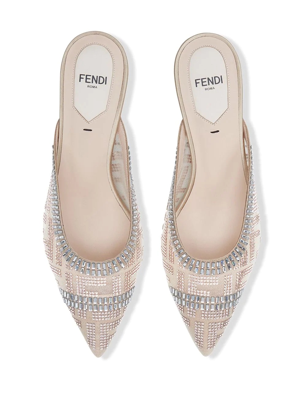 Colibrì embellished FF motif mules - 4