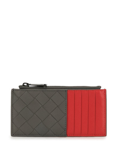 Bottega Veneta two-tone intrecciato weave cardholder outlook