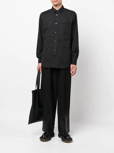 Comme des Garçons SHIRT lettering-motif cotton shirt outlook