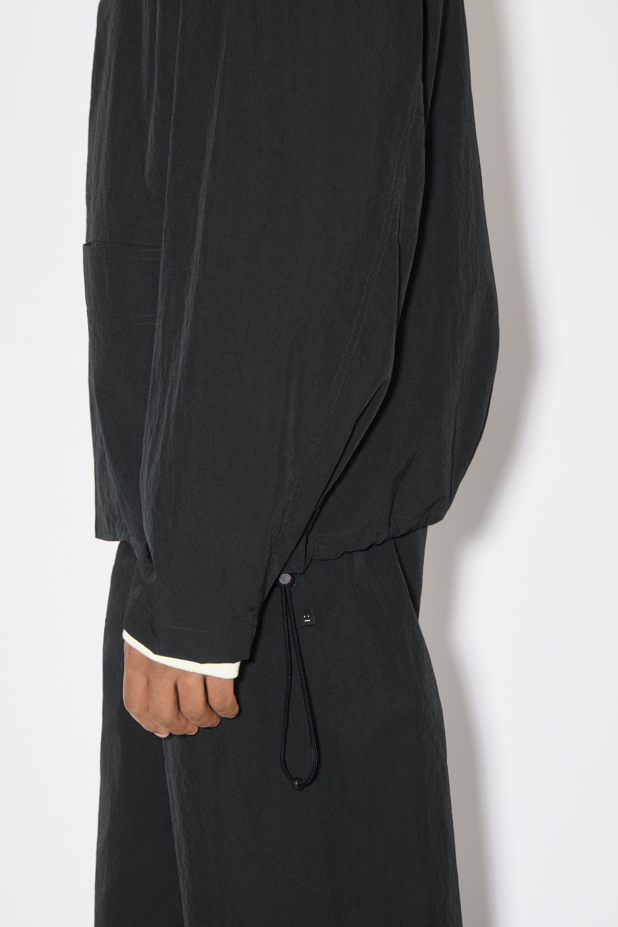Nylon hooded jacket - Black - 5