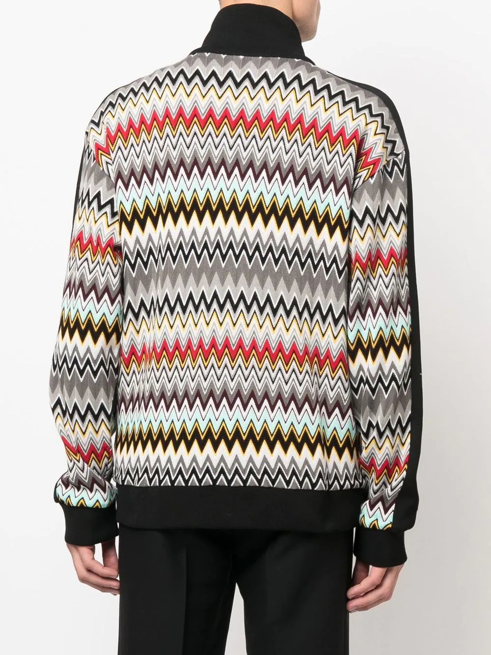 zigzag zip-up sweatshirt - 4