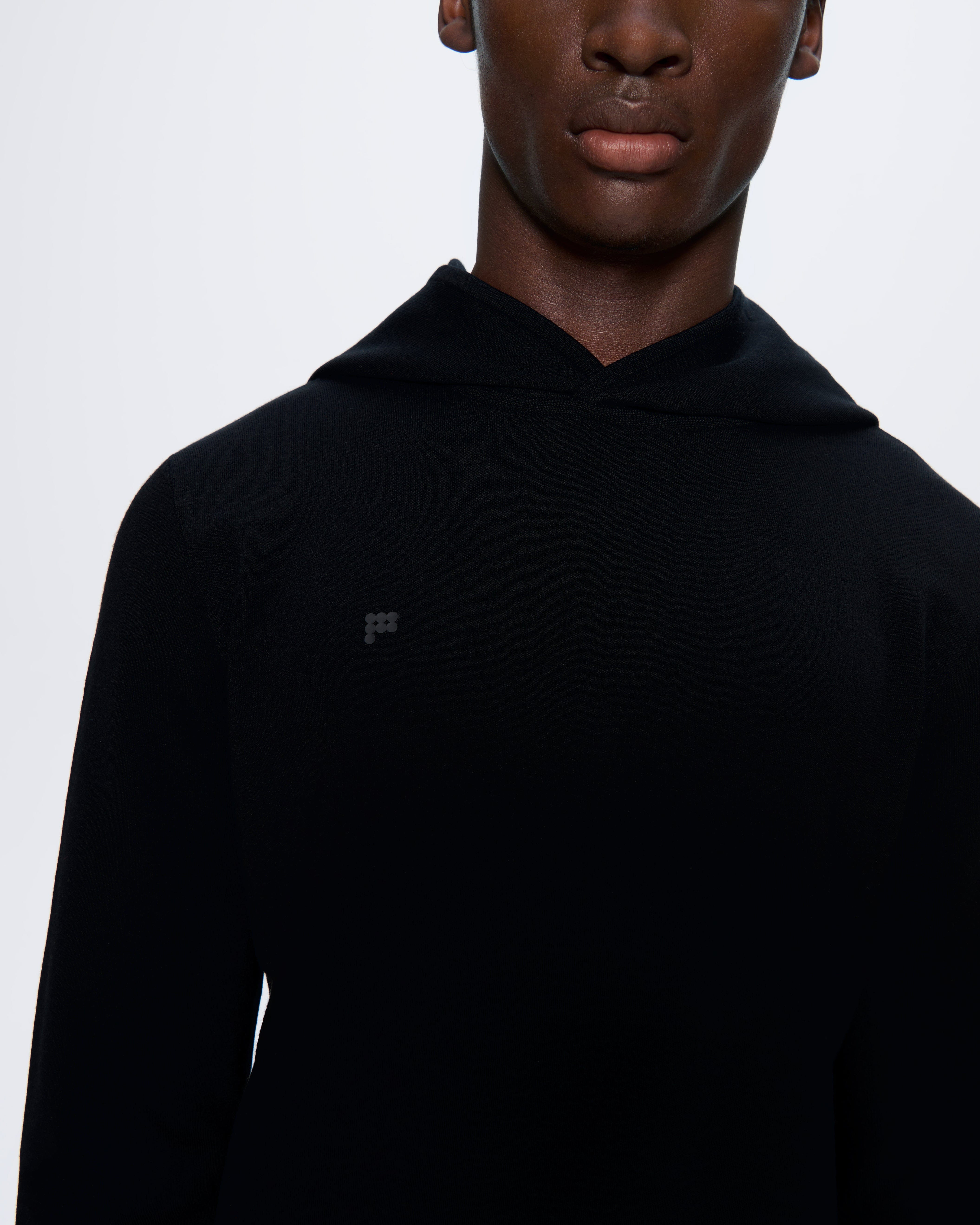 Mens DNA Regenerative Merino Wool Hoodie - Black - 3