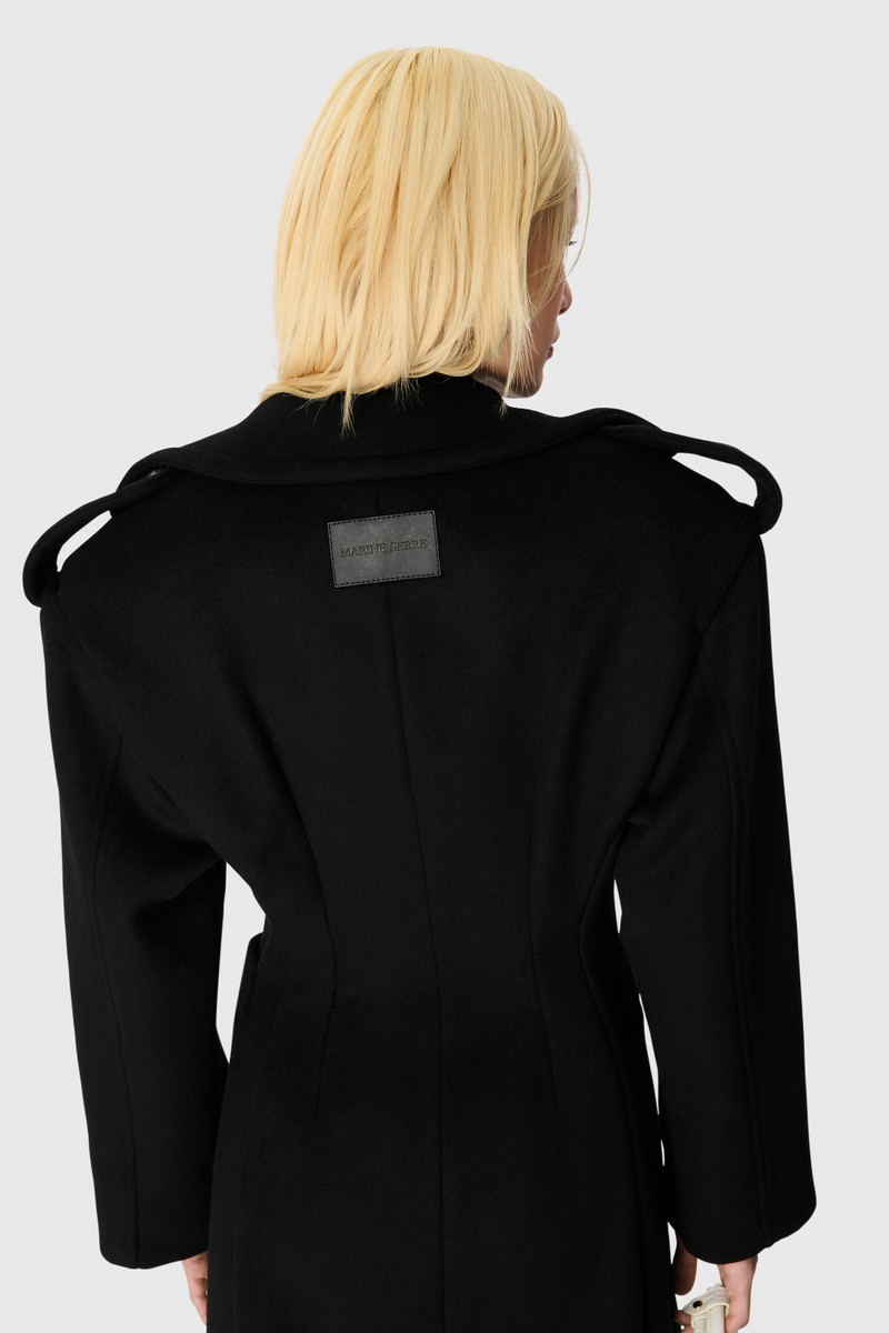 Heavy Wool & Shearling Long Coat 3