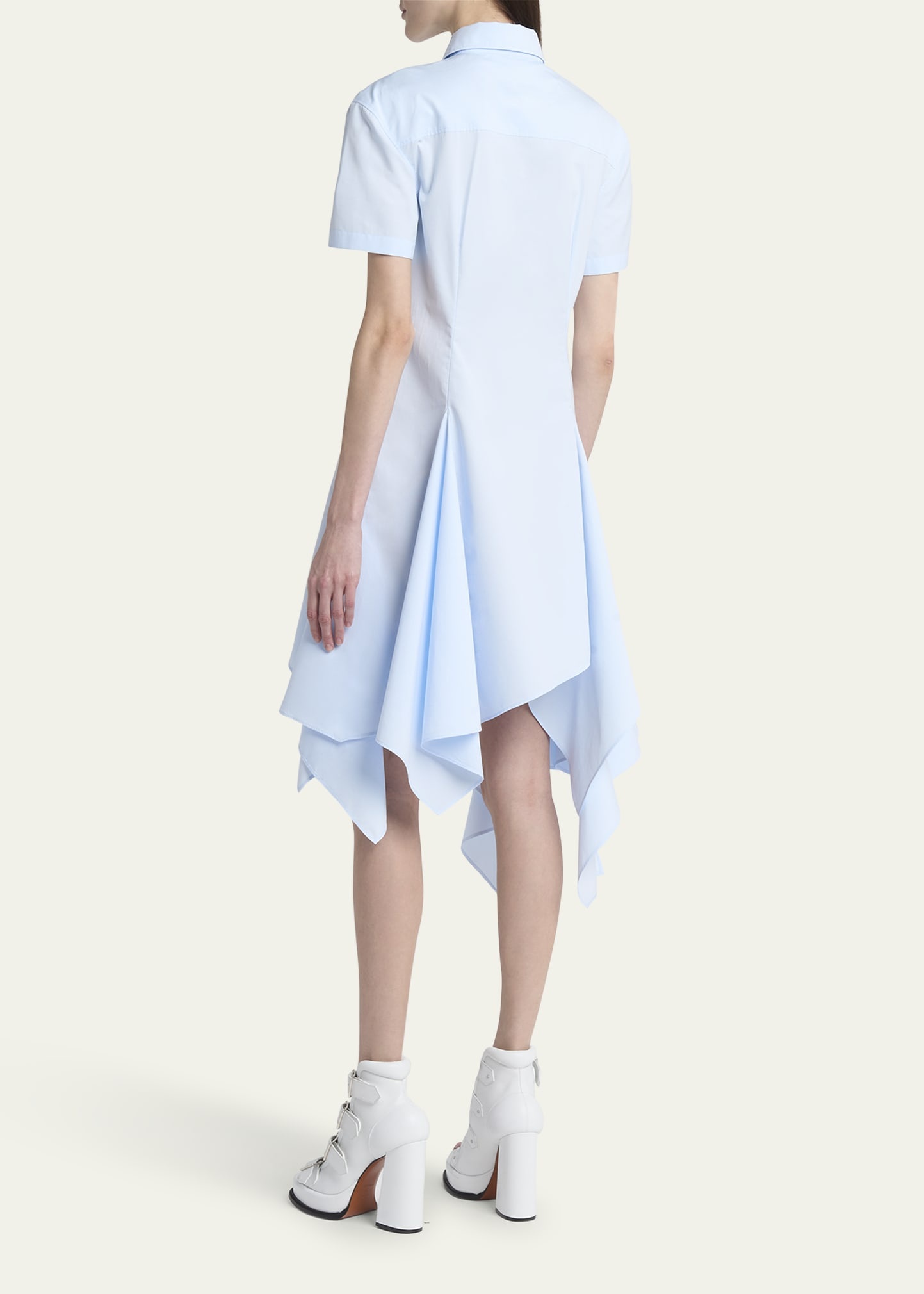Asymmetric Poplin Shirtdress - 3