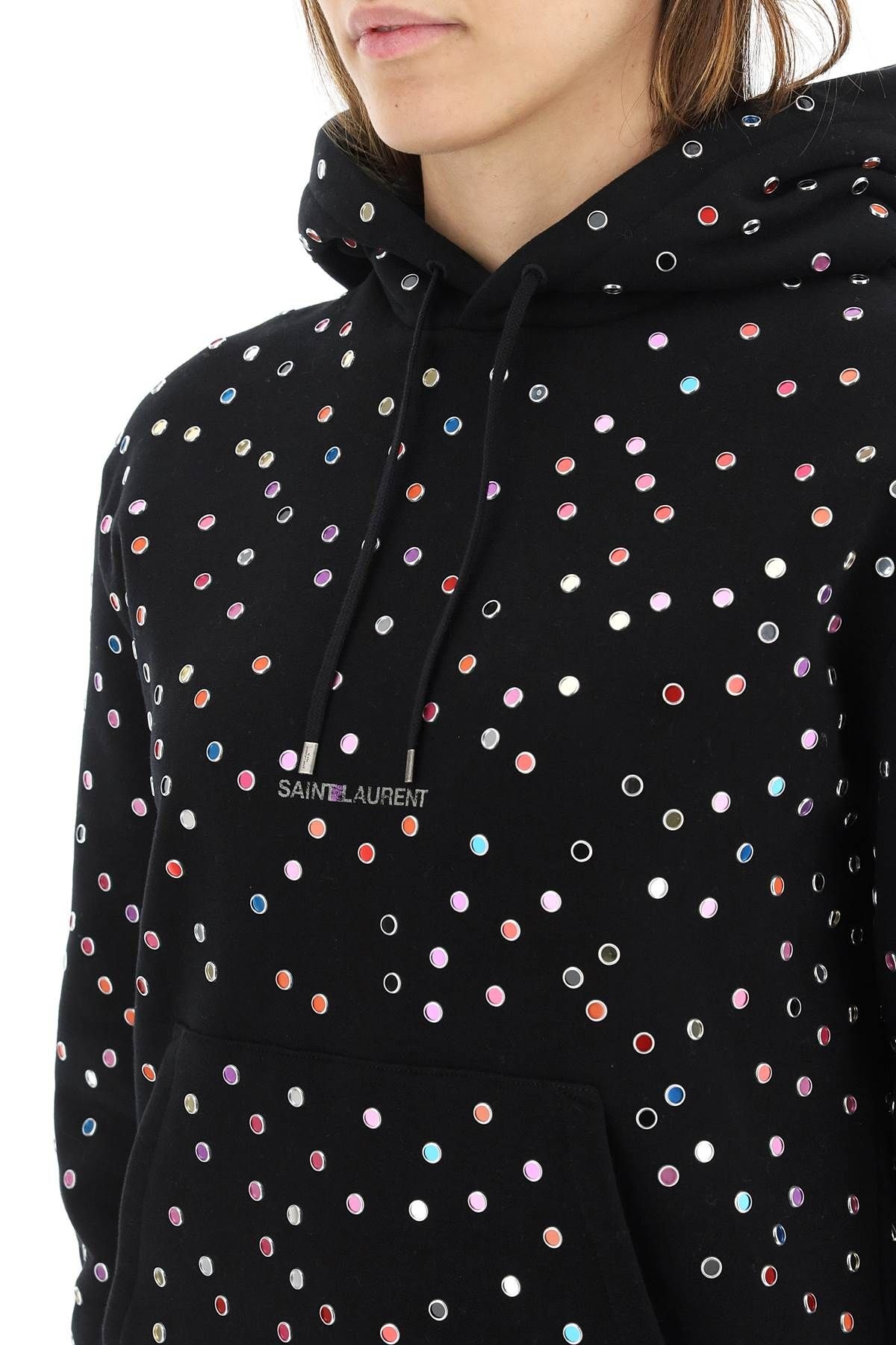 HOODIE WITH MULTICOLOR EYELETS - 5