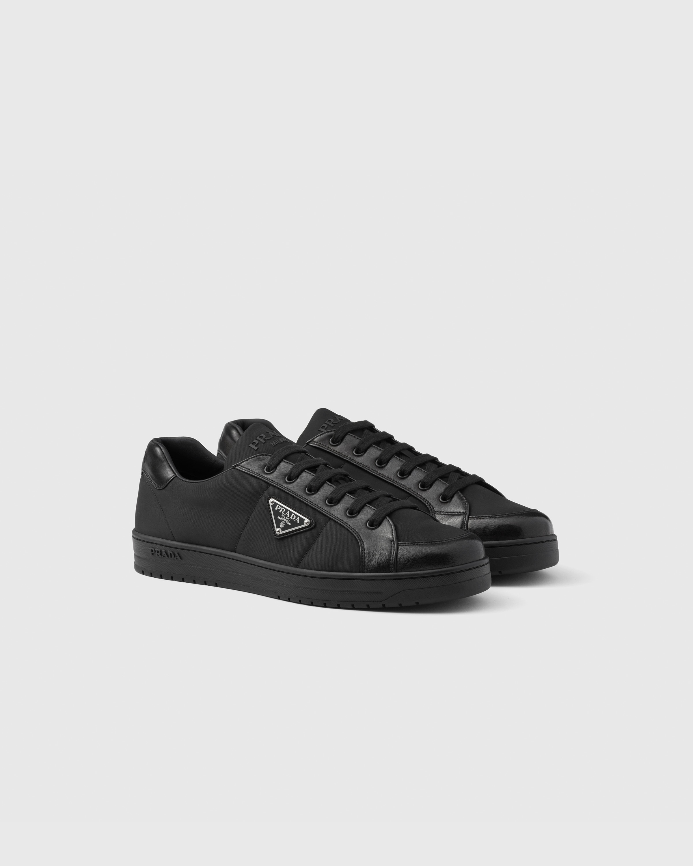 Downtown nappa leather and Re-Nylon sneakers - 1
