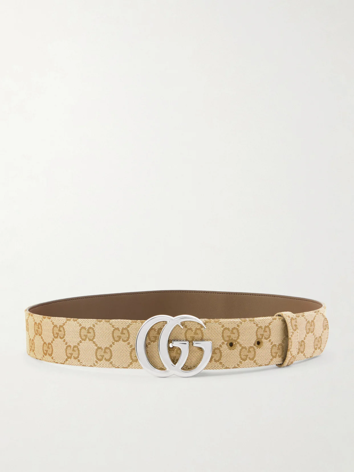 Flat Marmont Gg Printed Coated-canvas Belt - 1