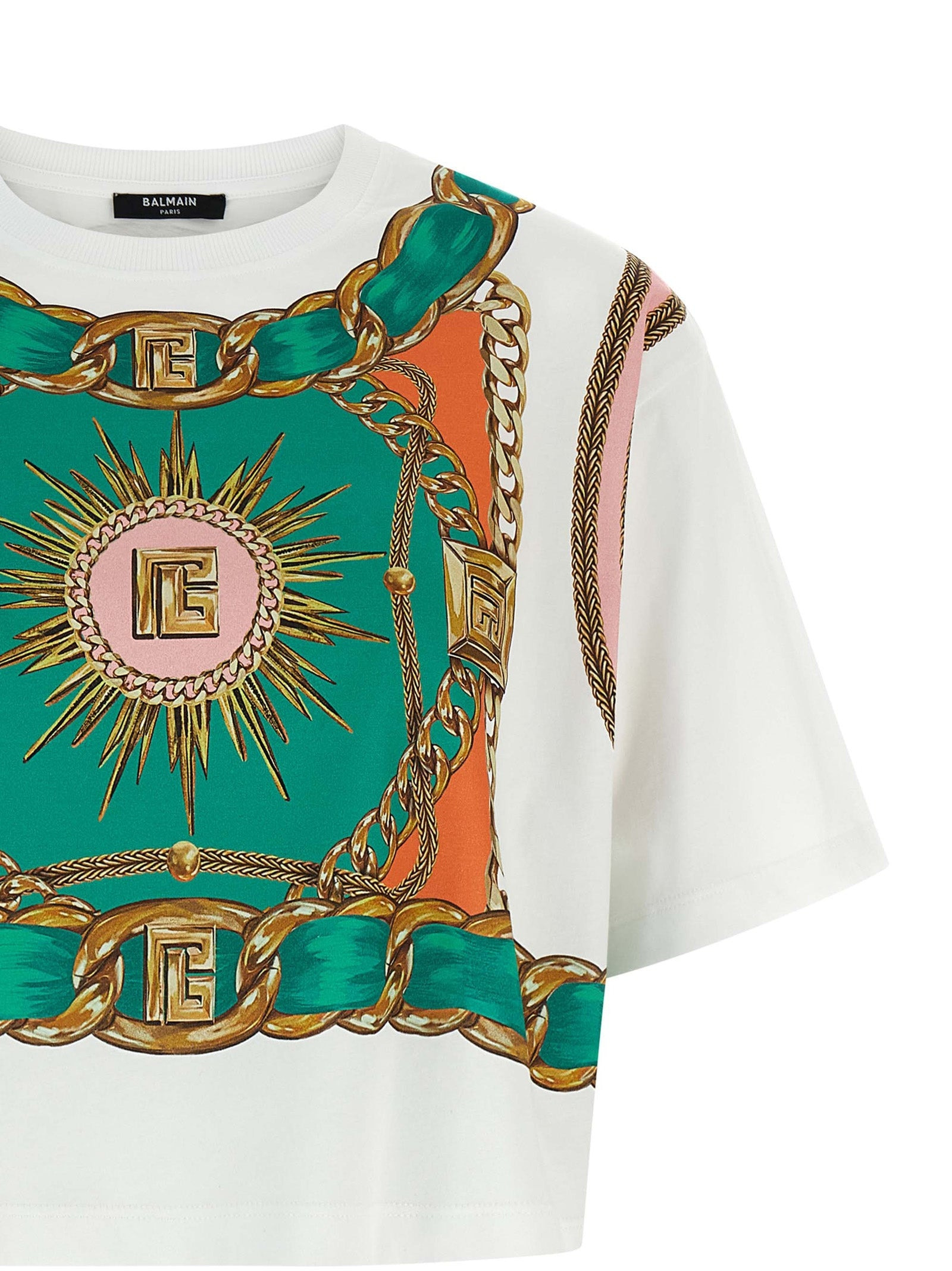 Balmain Women 'Balmain Foulard' Print T-Shirt - 3
