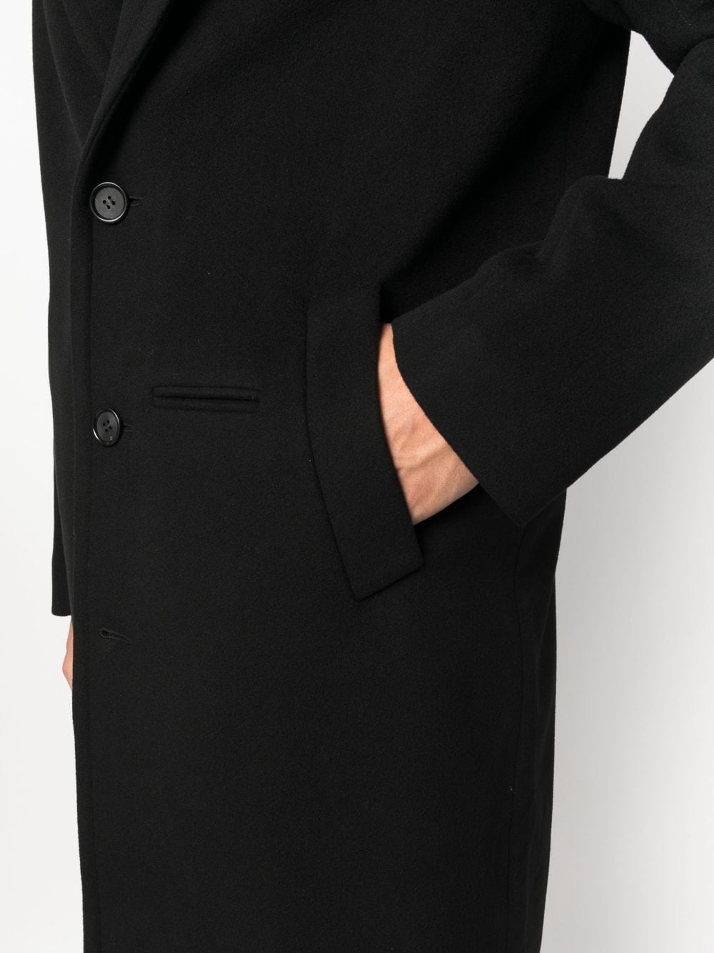 raglan sleeves wool-blend coat - 5