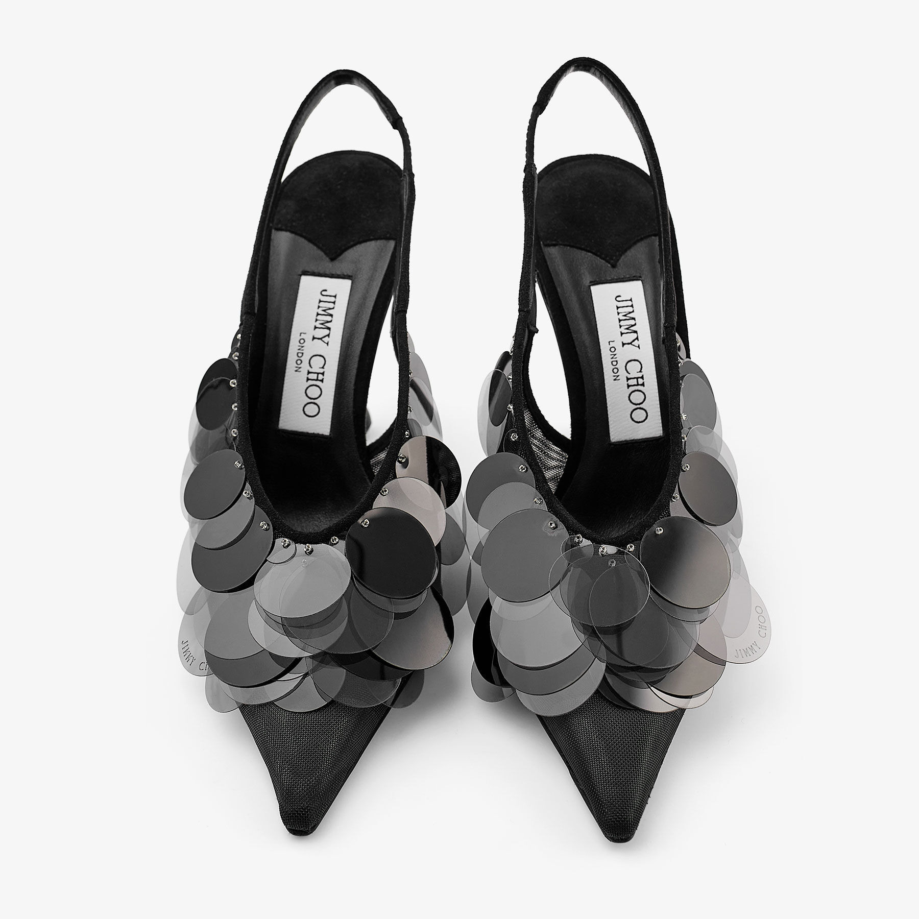 Isa 95
Black Mesh Paillette Pumps - 5