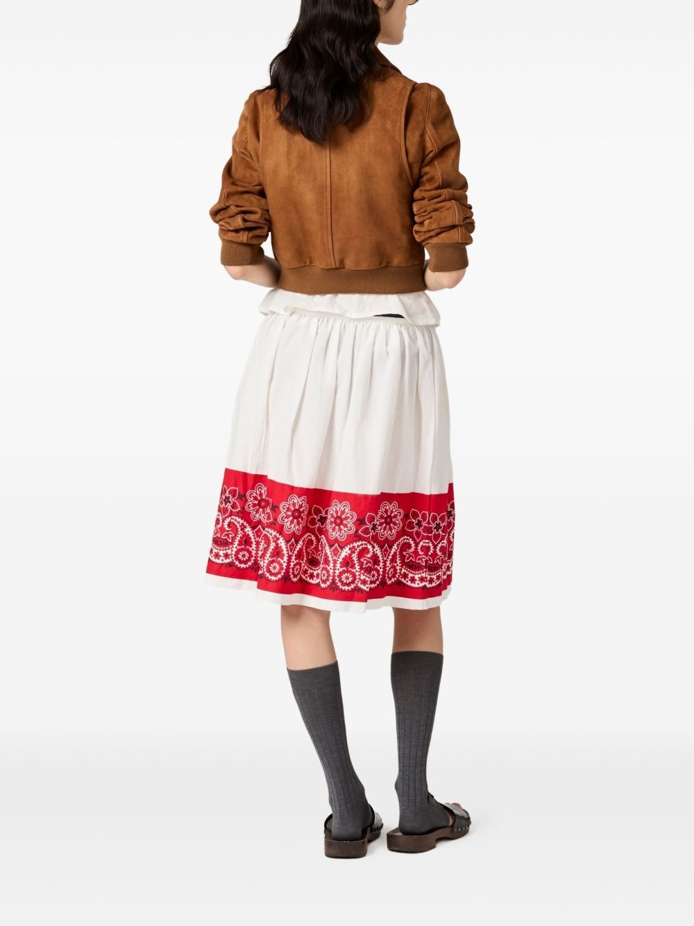 Slubbed Bandana poplin skirt - 3