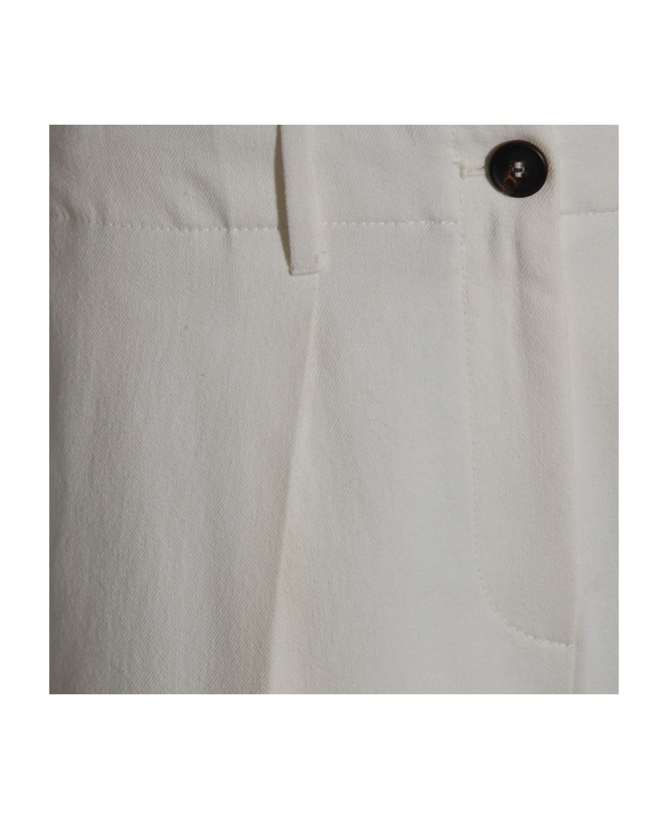 White Cotton Pants - 3