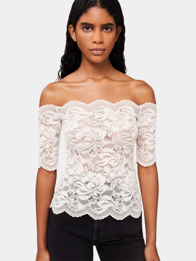Paco Rabanne IVORY LACE TOP WITH BARDOT COLLAR outlook