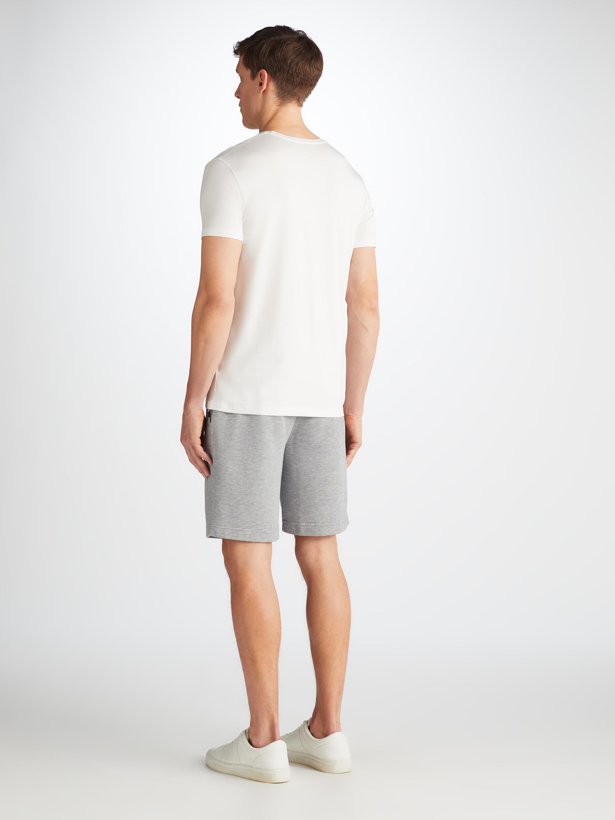 Men's Sweat Shorts Quinn Cotton Modal Silver - 4