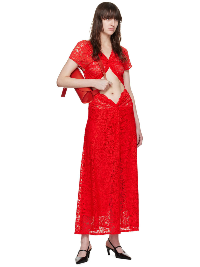 beaufille Red Sassen Maxi Dress outlook