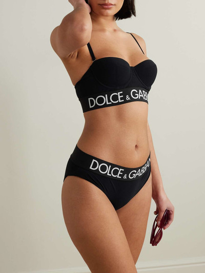 Dolce & Gabbana Jacquard-trimmed underwired bikini outlook