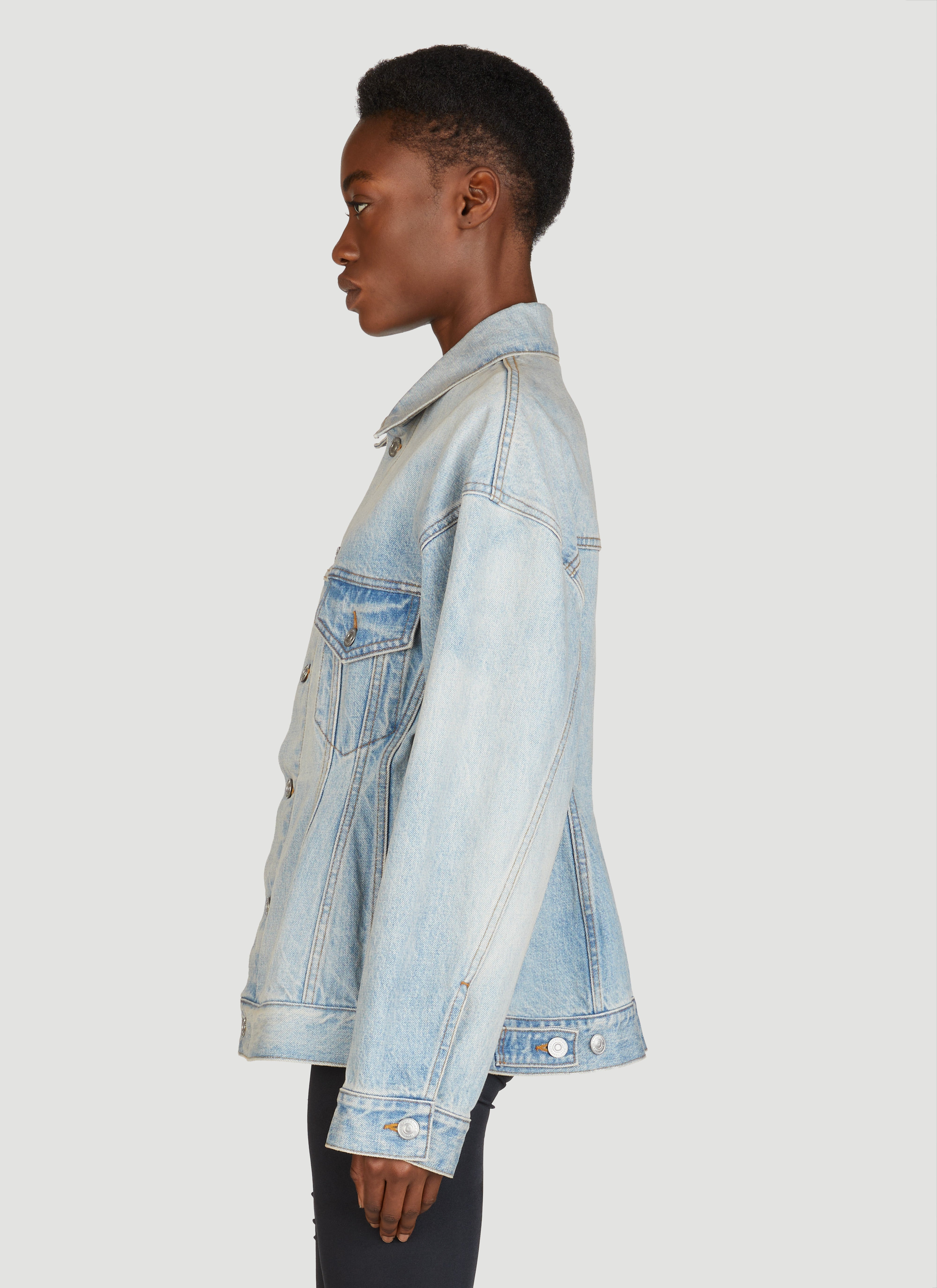 Balenciaga Women Hourglass Denim Jacket - 3