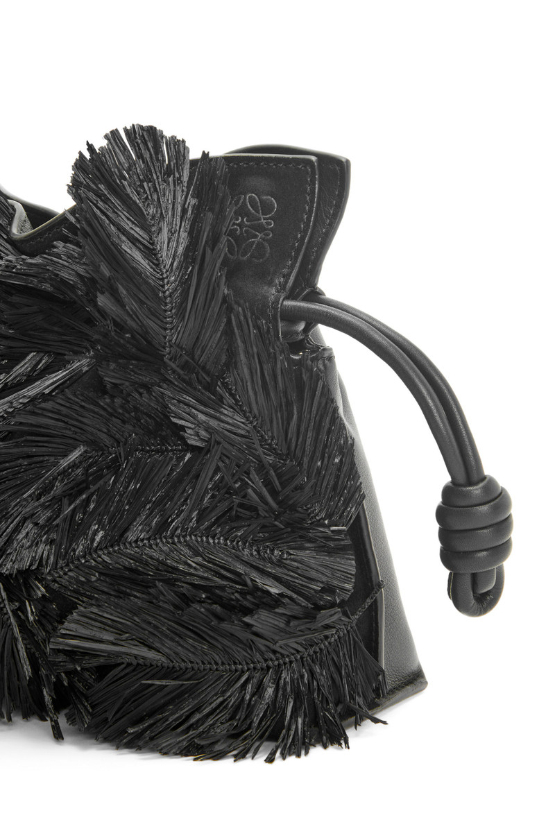 Howl mini Flamenco clutch in suede and raffia 7