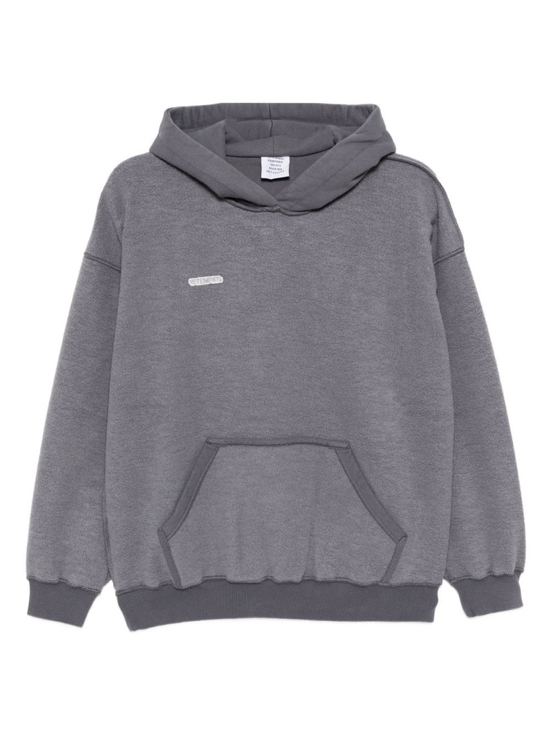 logo-embroidered hoodie 1