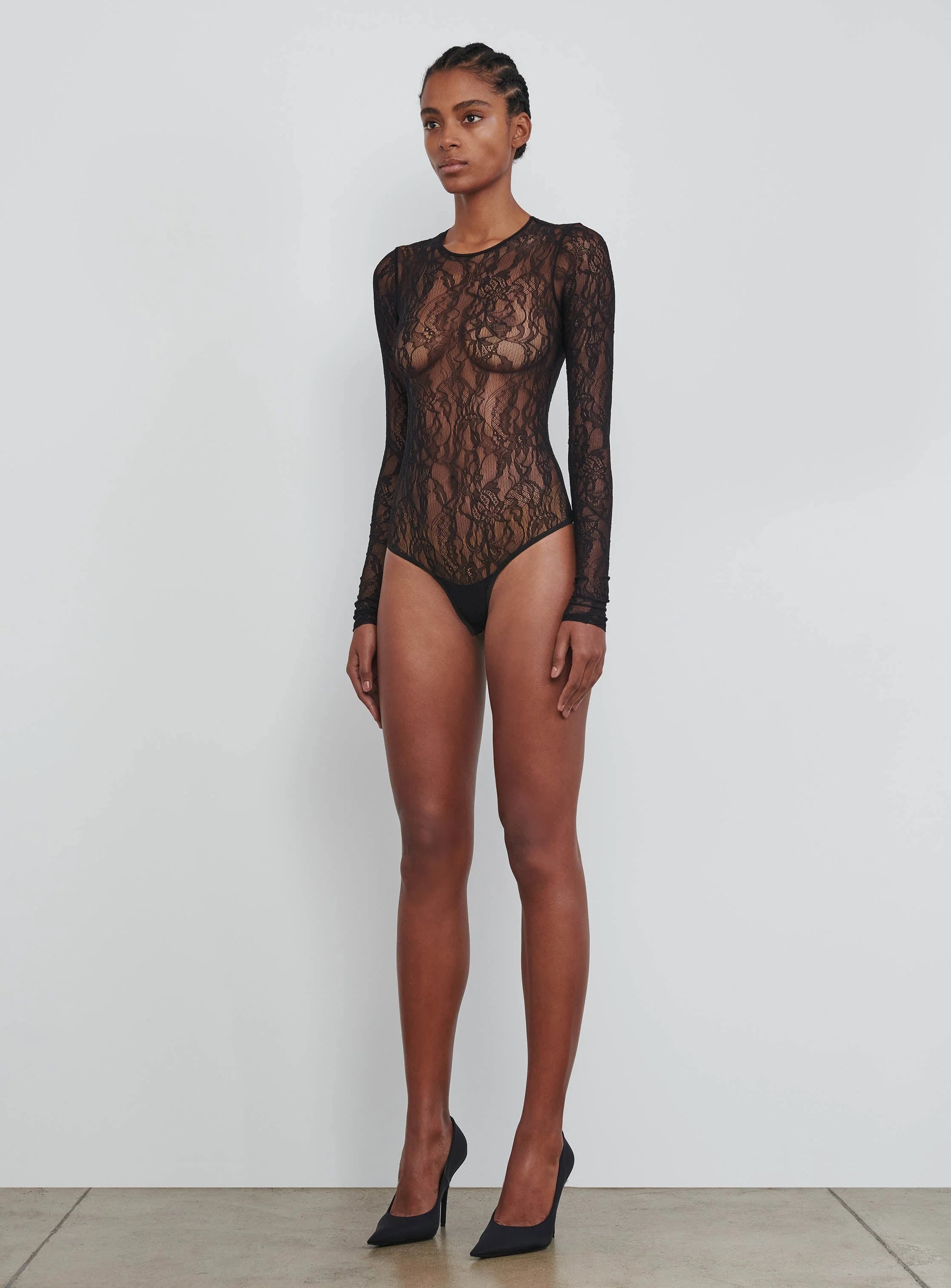 Lace Bodysuit Black - 3