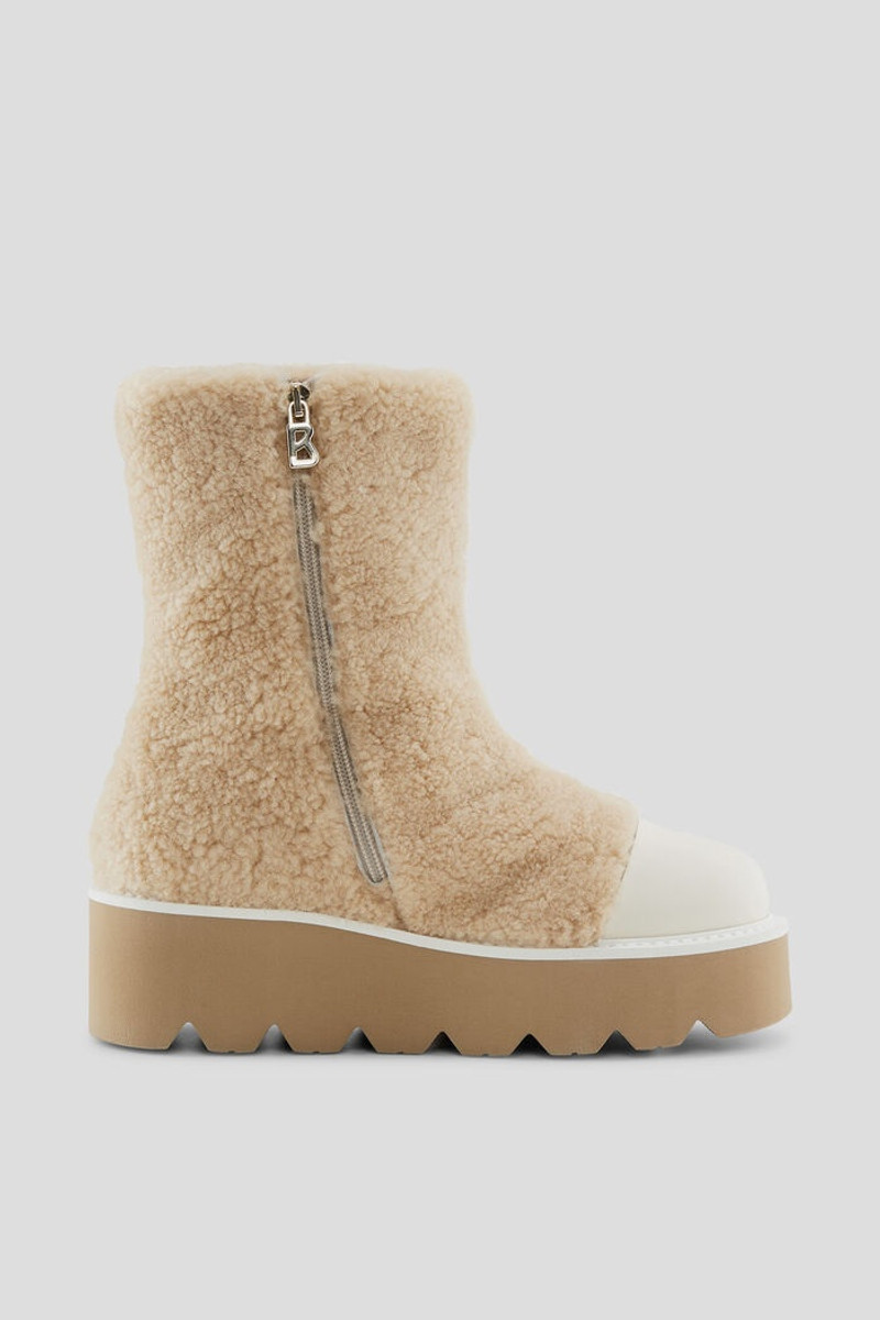 BOGNER Andermatt Lambskin ankle boots in Camel outlook