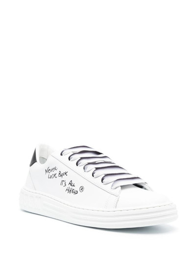 MSGM text-print low-top sneakers outlook