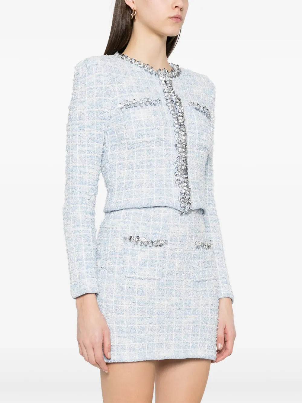 Self-Portrait Women Checked Cardigan - 3