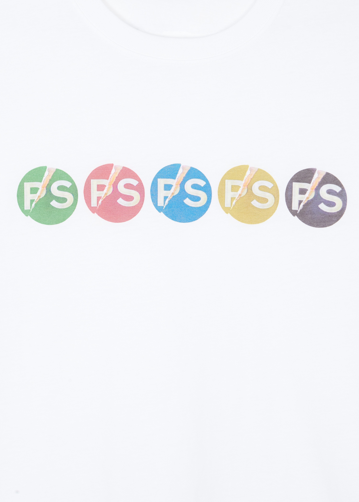 White 'PS Broken Circle' Print T-Shirt - 2