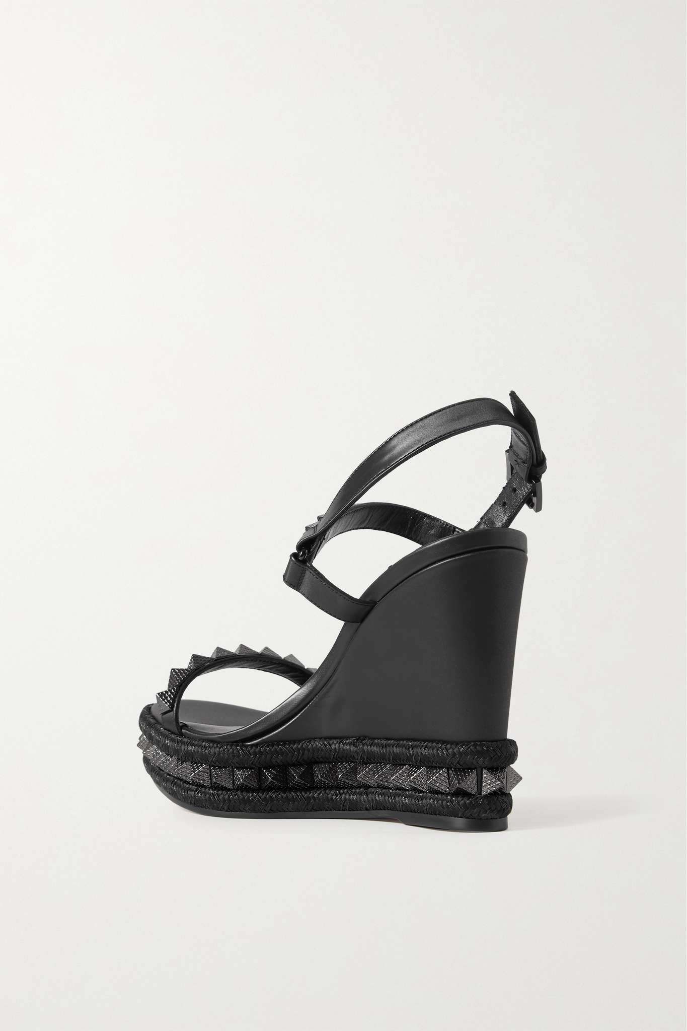 Pyraclou 110 studded leather wedge sandals - 3