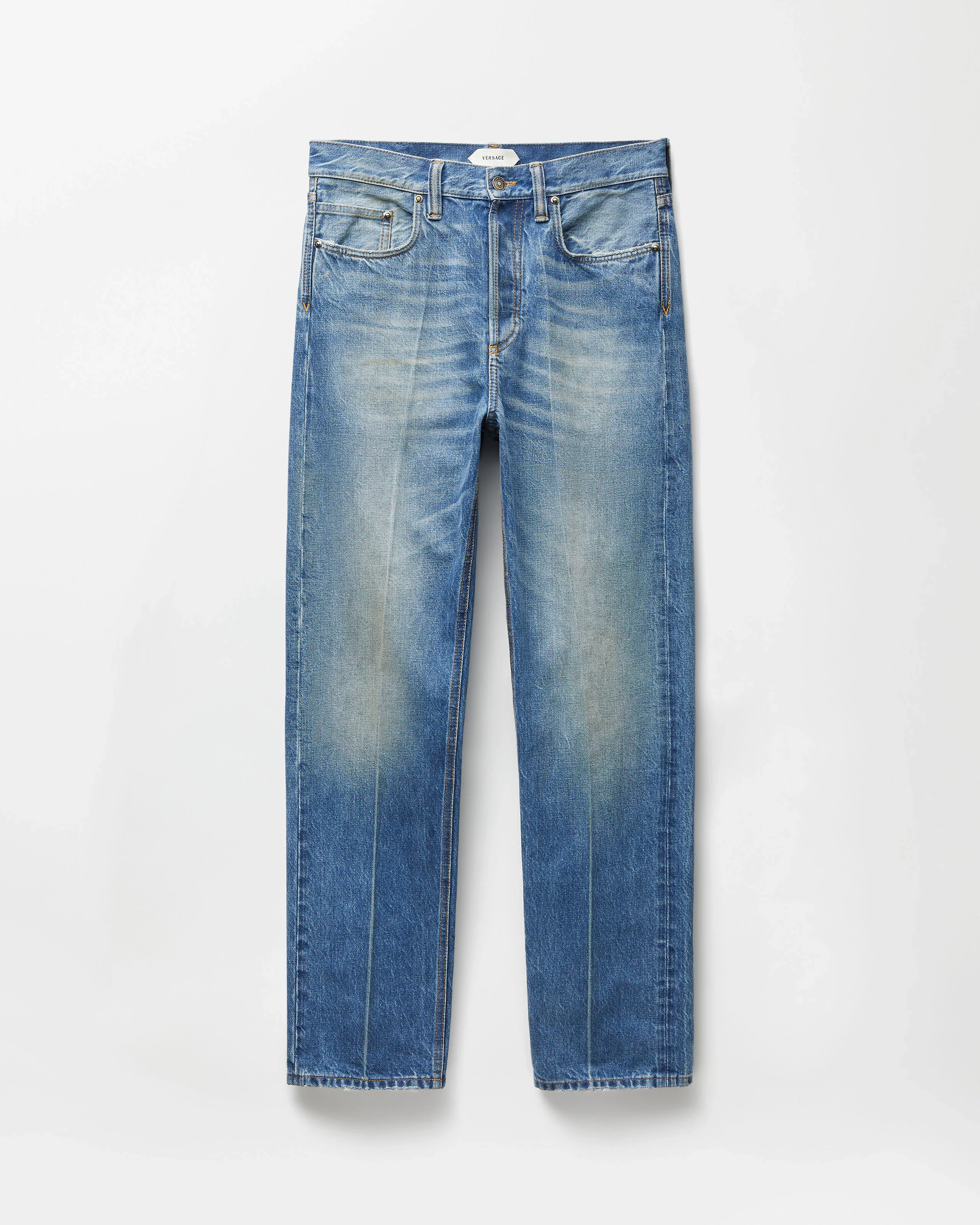 Distressed Straight Jeans - 1